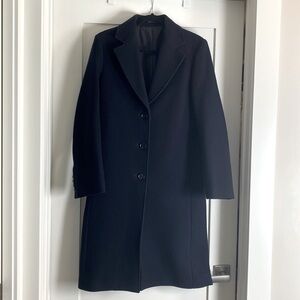 Filippa K Navy Blue Wool Coat Size 34